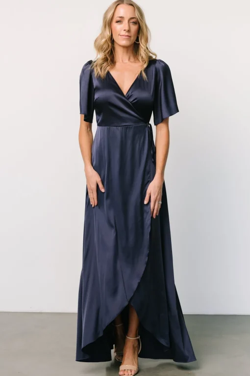 Vara Satin Maxi Wrap Dress | | Baltic Born Discount
