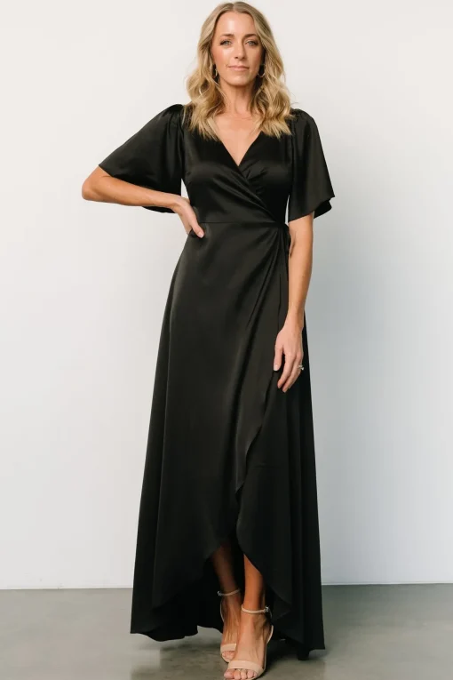 Vara Satin Maxi Wrap Dress | | Baltic Born Online