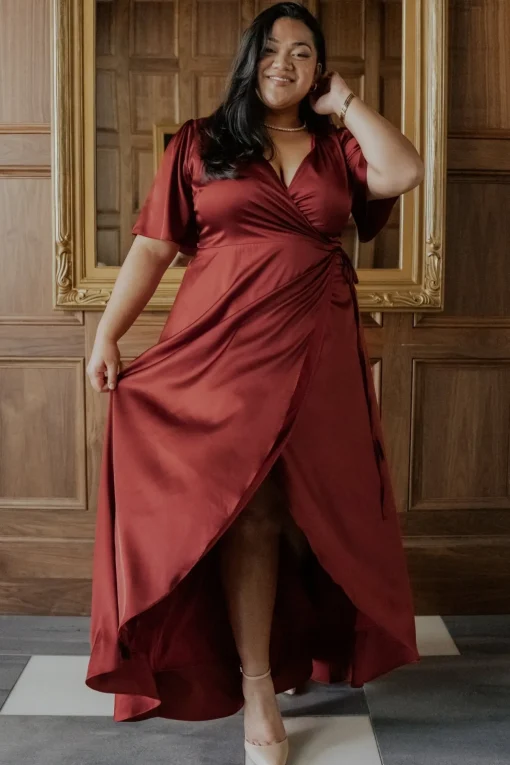 Vara Satin Maxi Wrap Dress | | Baltic Born Hot