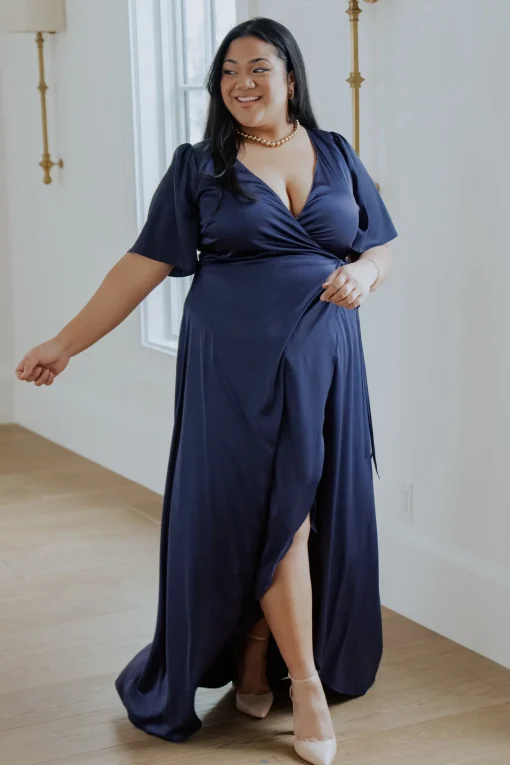 Vara Satin Maxi Wrap Dress | | Baltic Born Discount