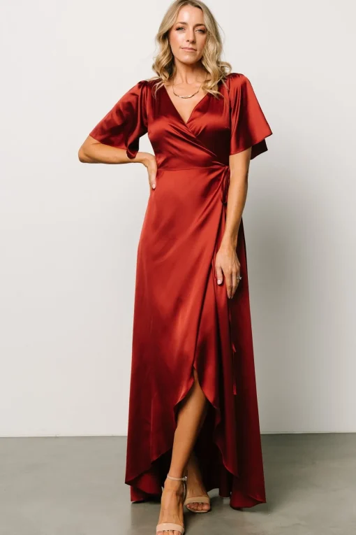 Vara Satin Maxi Wrap Dress | | Baltic Born Hot
