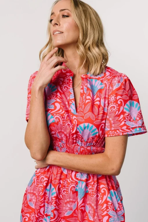Vera Maxi Dress | Red Multi Print | Baltic Born New