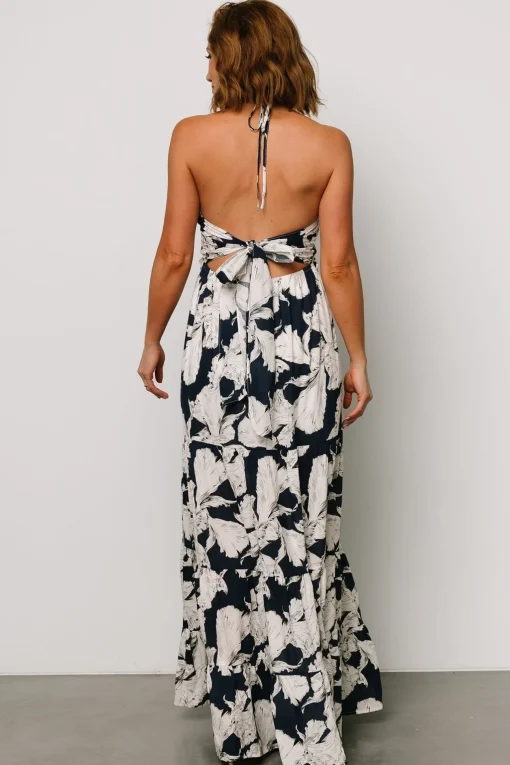 Visalia Maxi Dress | Navy + White | Baltic Born Online