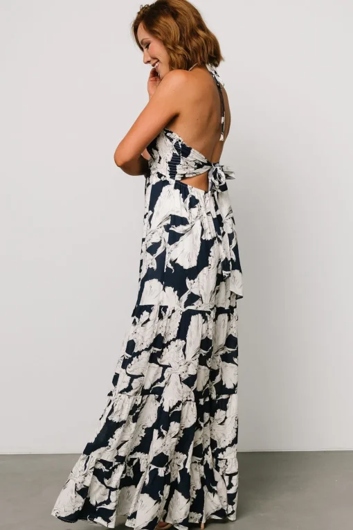 Visalia Maxi Dress | Navy + White | Baltic Born Online