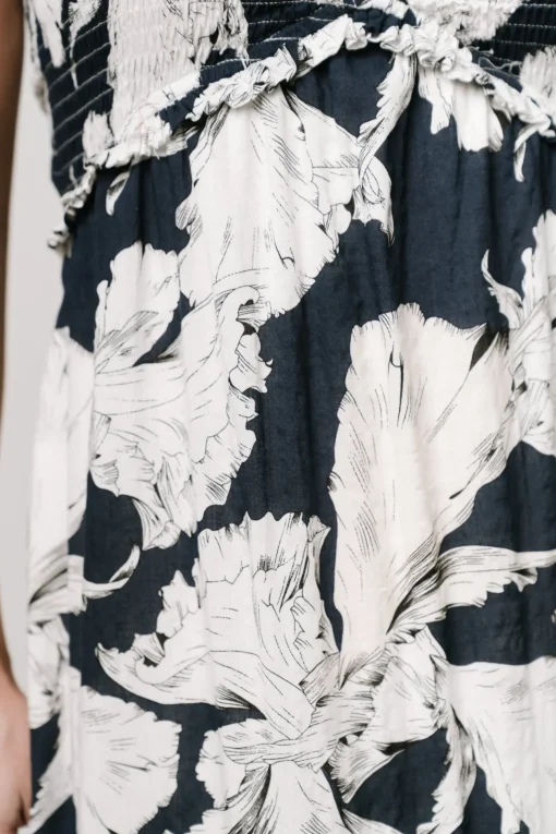 Visalia Maxi Dress | Navy + White | Baltic Born Online