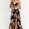Vivienne Maxi Dress | Black Rose Floral | Baltic Born Outlet