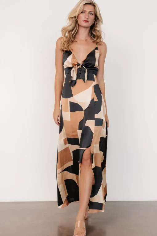Xanthe Slip Dress | Midnight + Taupe Print | Baltic Born Best