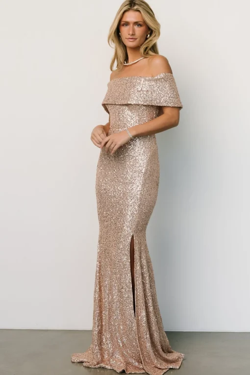 Yvonne Off Shoulder Sequin Gown | | Baltic Born Outlet