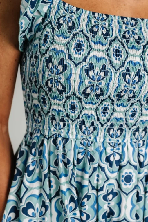 Zoey Smocked Maxi Dress | Blue Print | Baltic Born Best Sale