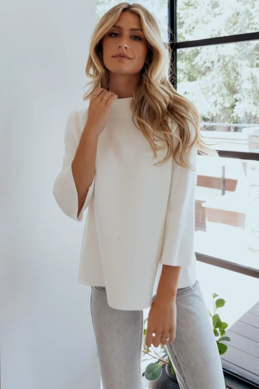 Zola Bell Sleeve Sweater | Off White | Baltic Born Hot